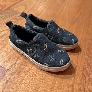 Toddler Dinosaur Canvas Slip On Shoes